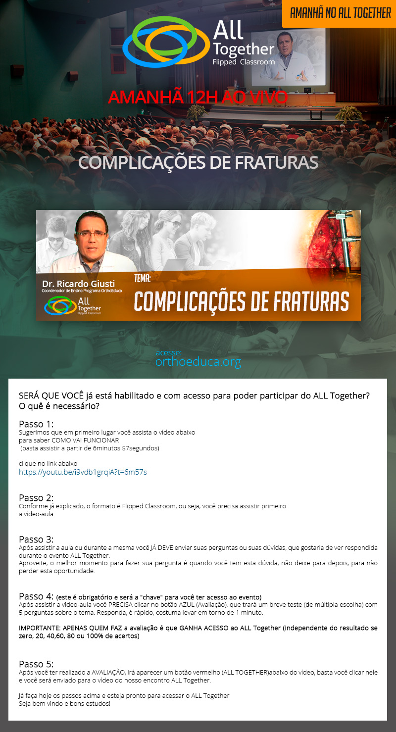 Amanhã no All Together - Complicações de Fraturas Amanhã no All Together - Complicações de Fraturas