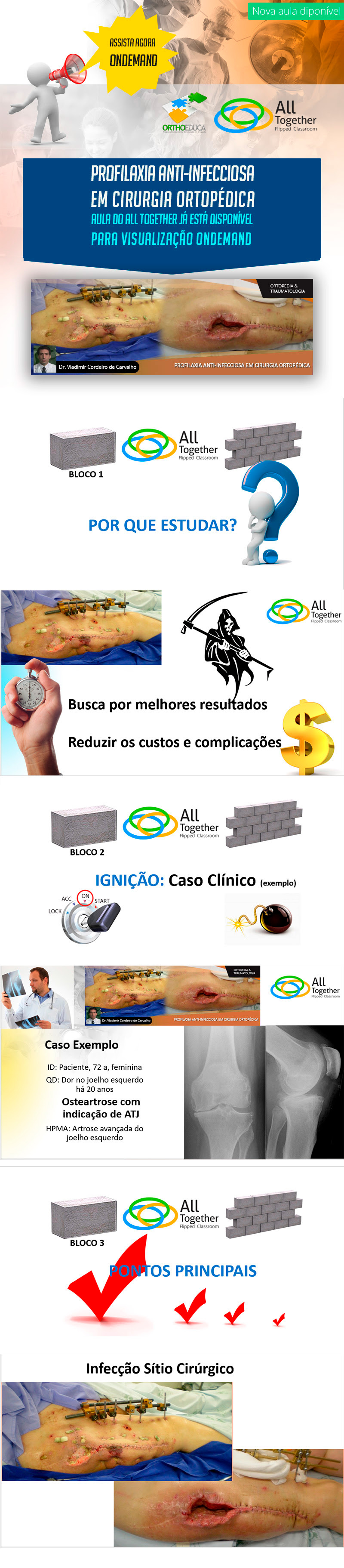 Profilaxia anti-infecciosa em cirurgia ortopdica - Aula do All together j est disponvel para visualizao ondemand