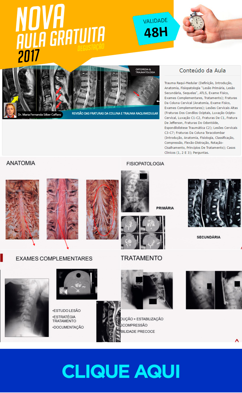 Reviso das Fraturas da Coluna e Trauma Raquimedular (aula degustao grtis)