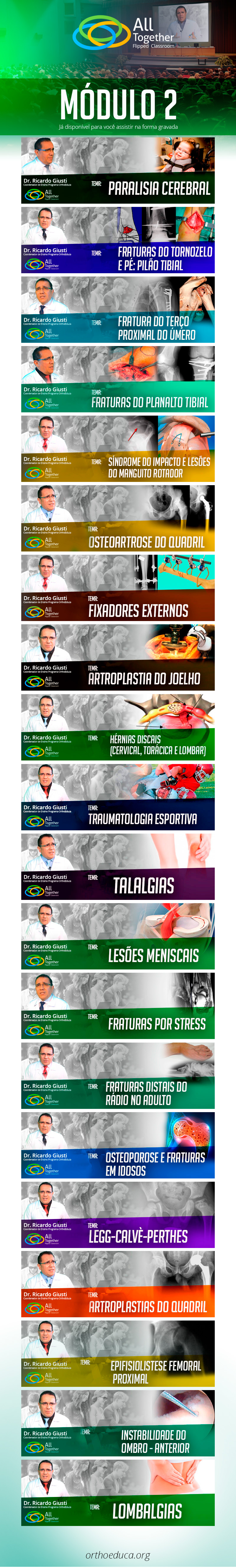 Nesta quinta 2 temas AO VIVO - (13h Epicondilites) - (18h Fratura diáfise do fêmur) Nesta quinta 2 temas AO VIVO - (13h Epicondilites) - (18h Fratura diáfise do fêmur)