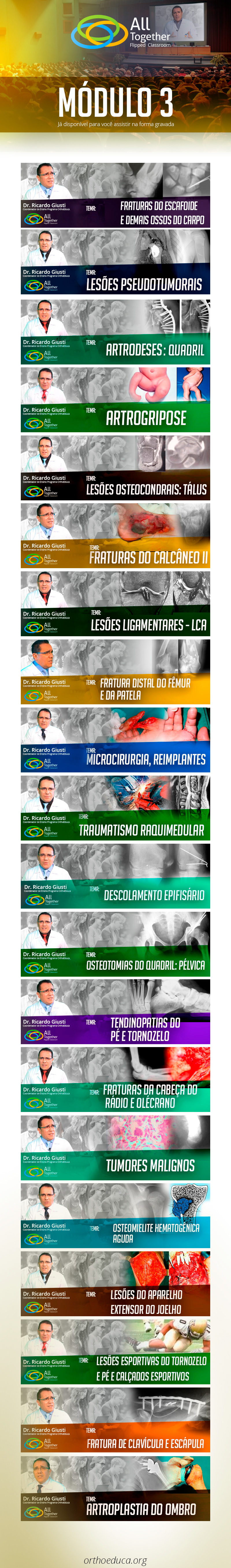 Nesta quinta 2 temas AO VIVO - (13h Epicondilites) - (18h Fratura diáfise do fêmur) Nesta quinta 2 temas AO VIVO - (13h Epicondilites) - (18h Fratura diáfise do fêmur)