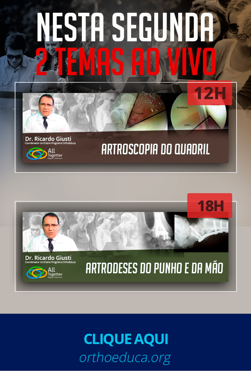 Nesta Segunda 2 temas AO VIVO ! (12H Artroscopia do Quadril) (18H Artrodeses do Punho e da Mo)