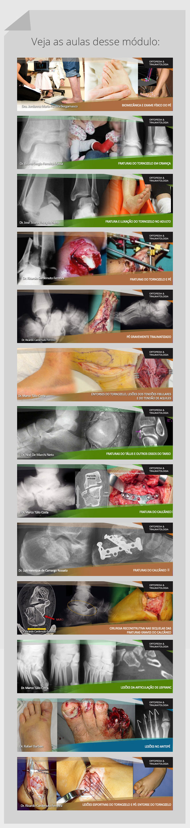 Tornozelo e P: Cursos Online OrthoEduca