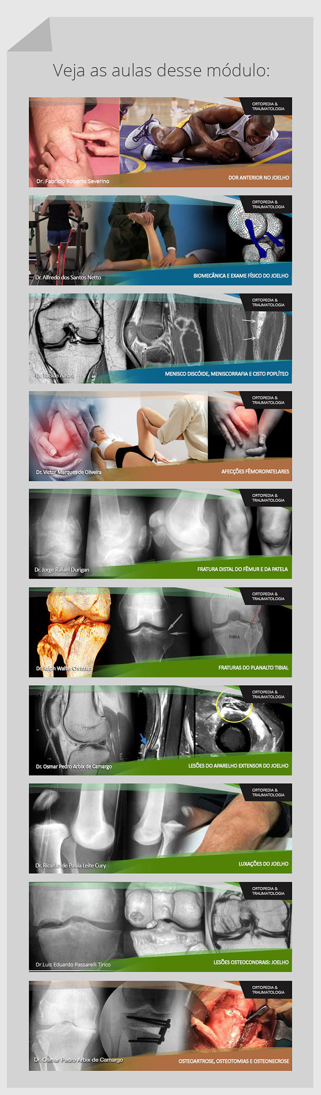 Joelho: Cursos online OrthoEduca