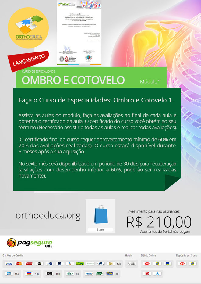 Ombro e Cotovelo: Cursos Online OrthoEduca