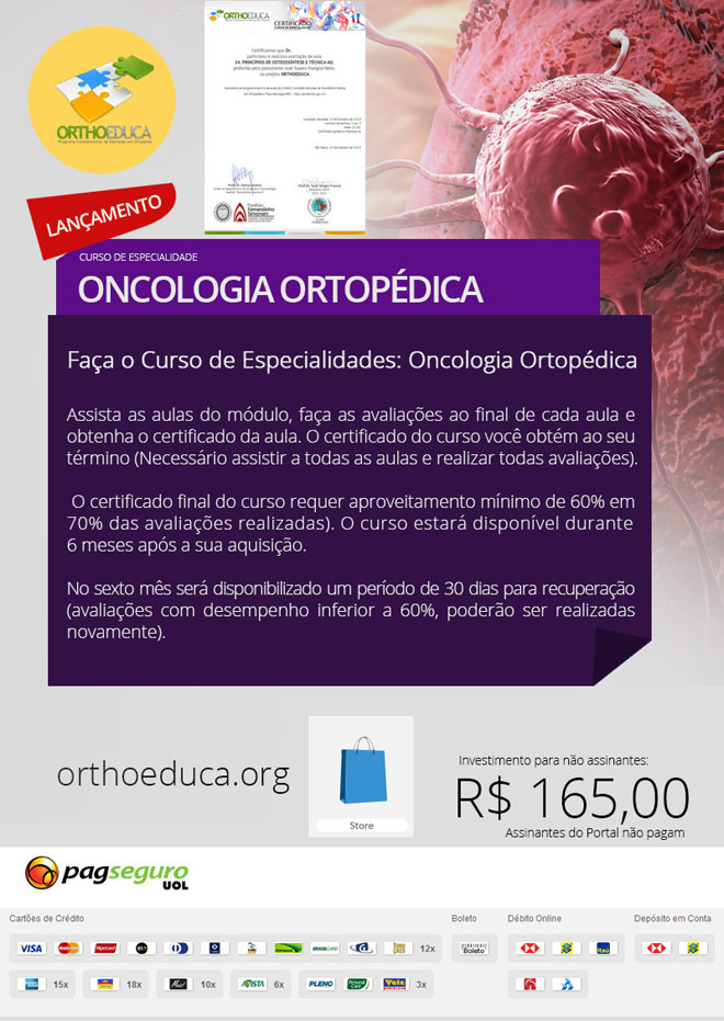Oncologia Ortopédica: Cursos Online OrthoEduca