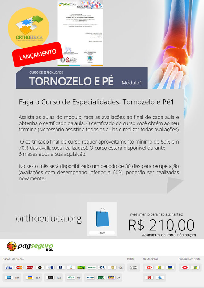 Tornozelo e P: Cursos Online OrthoEduca