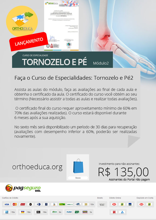 Tornozelo e P: Cursos Online OrthoEduca