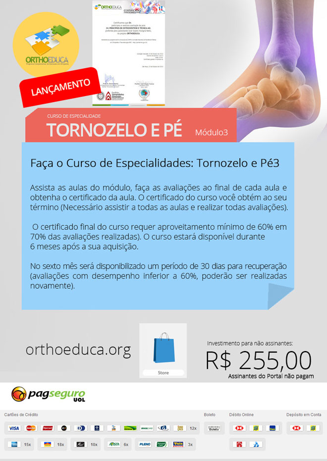 Tornozelo e P: Cursos Online OrthoEduca