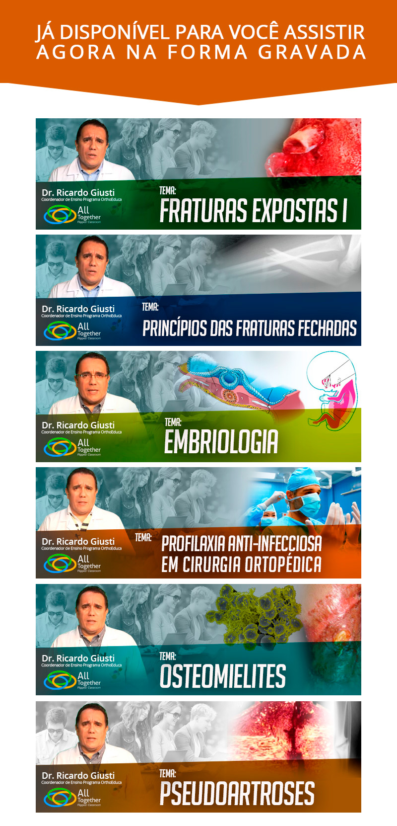 Infeces em artroplastia: O que o ortopedista precisa saber - Caso clnico de hoje no All Together s 12h Participe!