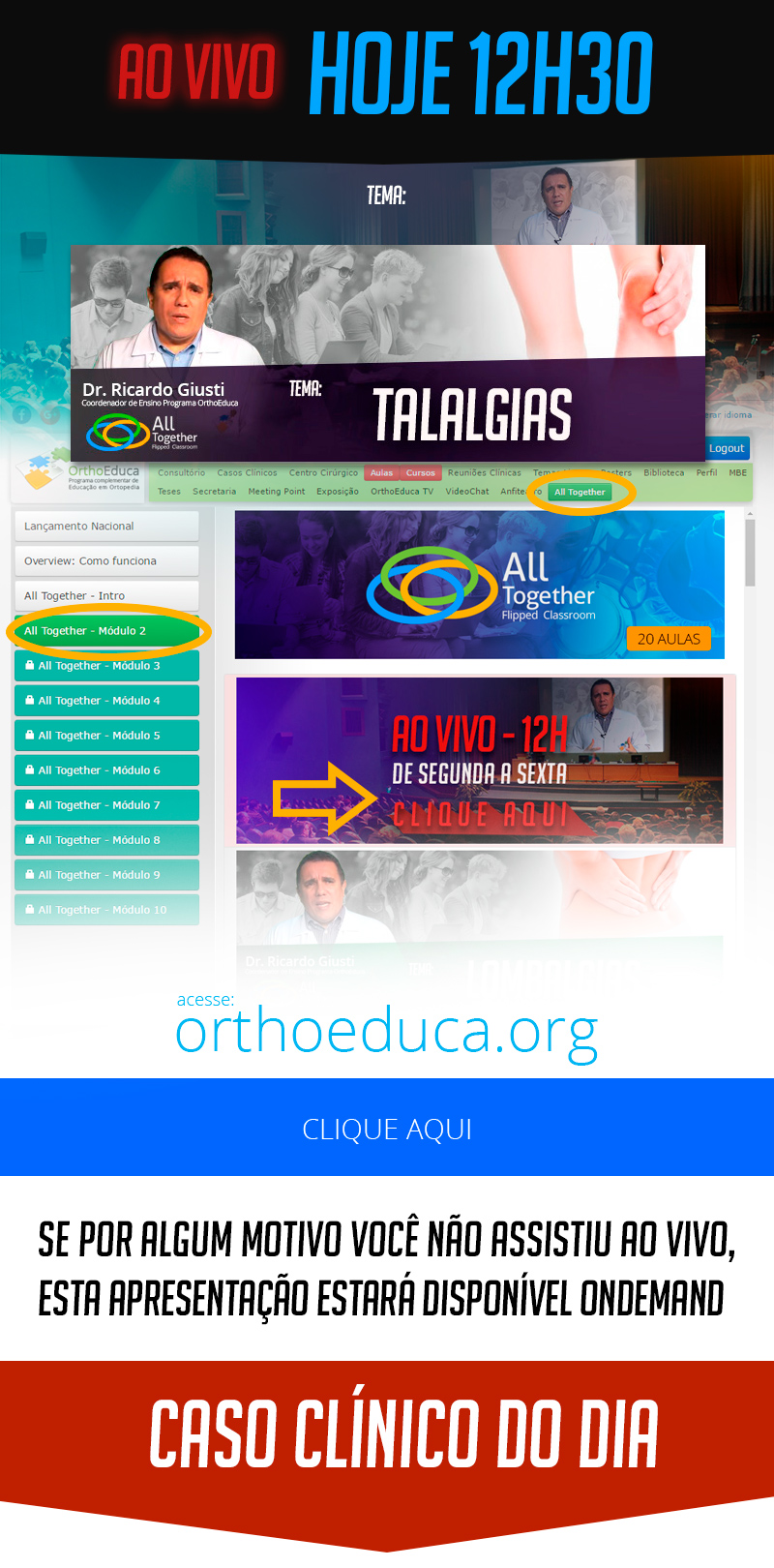 Talalgias - Caso clínico de hoje no All Together às 12h30 Participe! Talalgias - Caso clínico de hoje no All Together às 12h30 Participe!