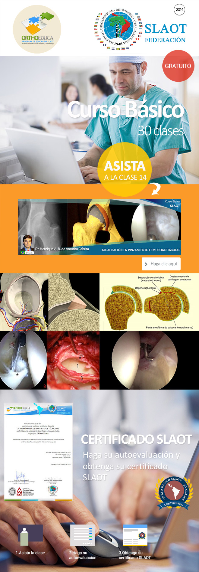 Asista a La Clase 14: Atualizacin en Pinzamiento Femoroacetabular