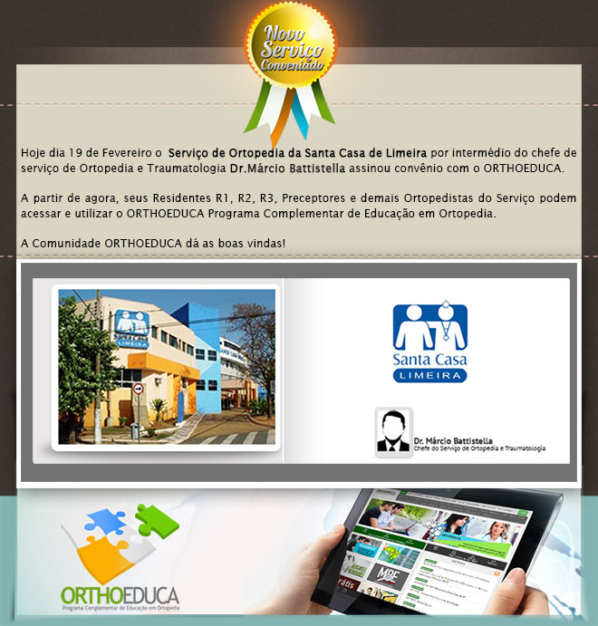 Santa Casa de Limeira Assina Convnio com o Orthoeduca
