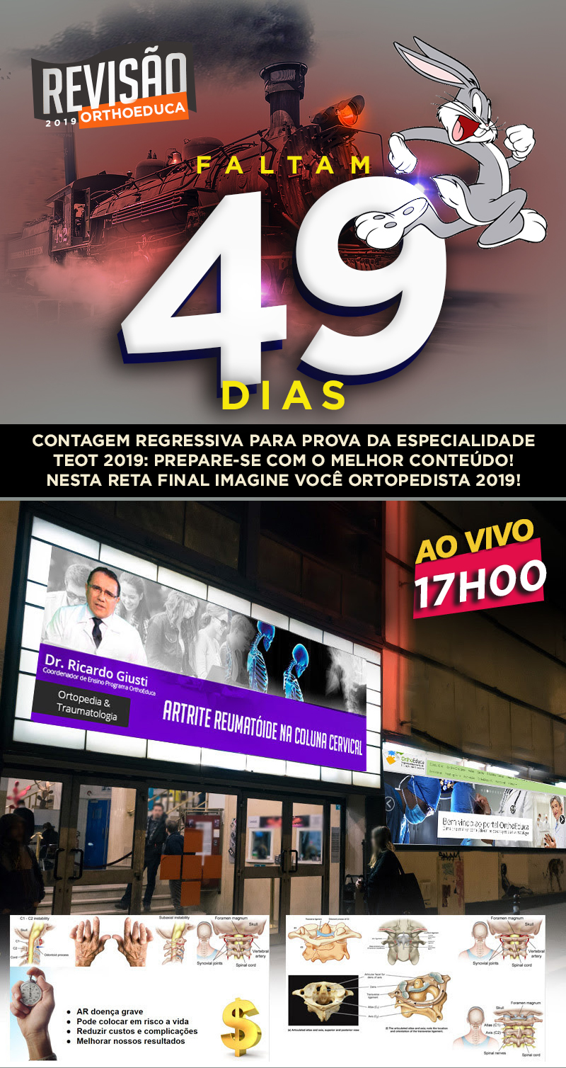 Artrite Reumatide na Coluna Cervical: Reviso OrthoEduca...faltam 49 dias! Assista grtis hoje as 17h