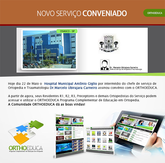 Hospital Municipal Antnio Giglio - Osasco/SP - Assina Convnio com o Orthoeduca