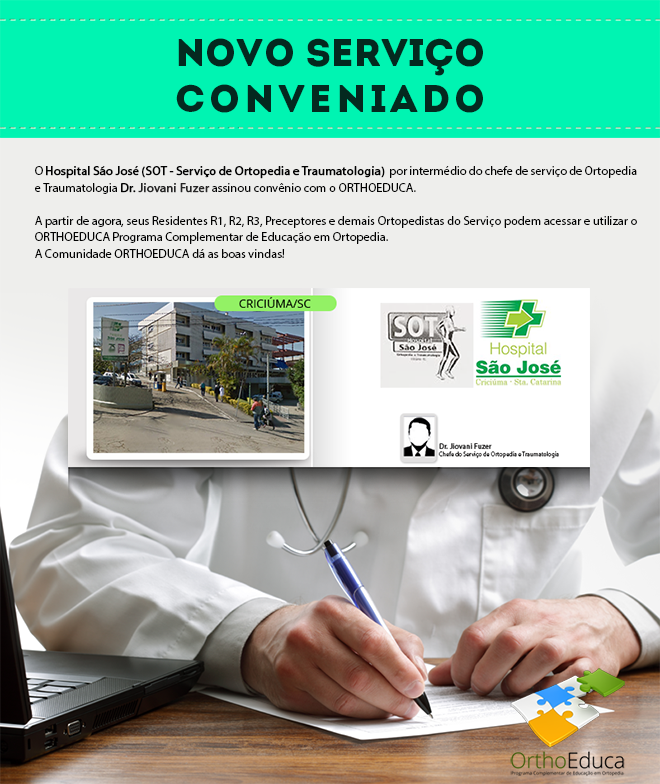 Hospital São José - Criciúma/SC - Assina Convênio com o Orthoeduca